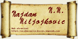 Najdan Miljojković vizit kartica